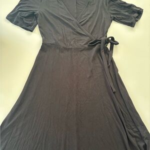 Old Navy Black Wrap Dress